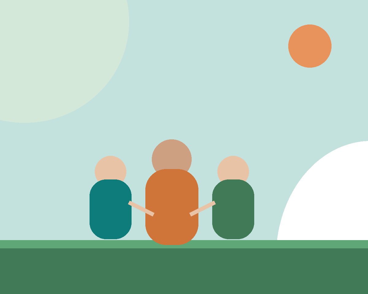 Illustration of a supportive care team walking alongside a patient